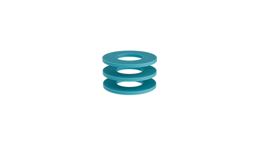 Blue sealing ring in a pack of 3