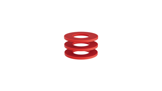 Anello di tenuta rosso in confezione da 3 pezzi