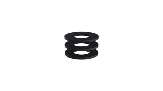 Black sealing ring in a pack of 3